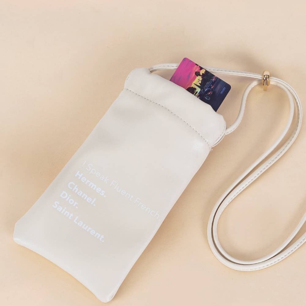 CROSSBODY POUCH- Fluent French (Ivory)